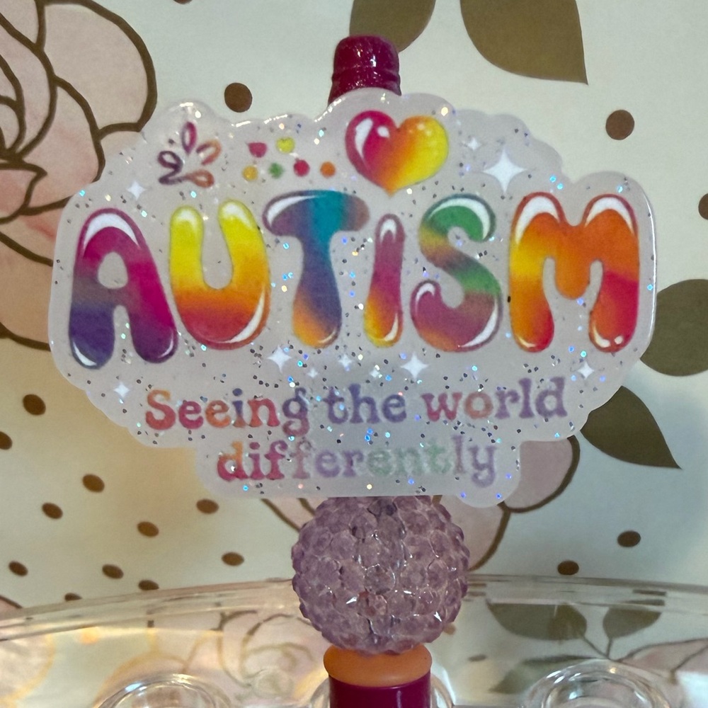 “Autism “Seeing The World Differently” Acrylic Beaded Pen